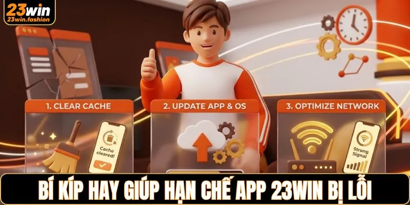 Bí kíp hay giúp hạn chế app 23WIN bị lỗi