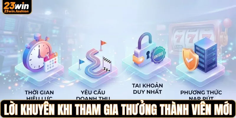 Lời khuyên khi tham gia thưởng thành viên mới 23WIN