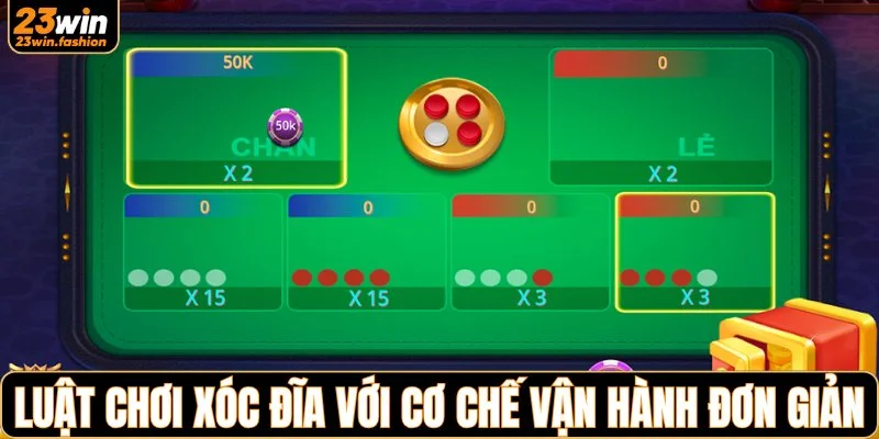 Luật chơi xóc đĩa với cơ chế vận hành đơn giản