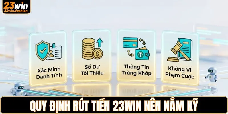 Quy định rút tiền 23WIN nên nắm kỹ