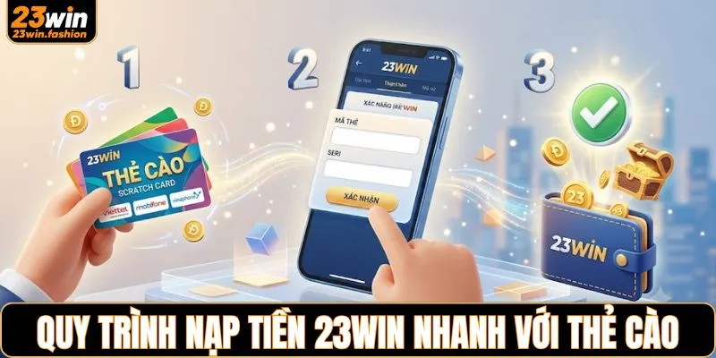 Quy trình nạp tiền 23WIN nhanh với thẻ cào