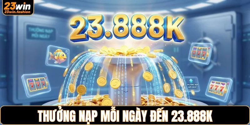 Thưởng nạp mỗi ngày đến 23.888K