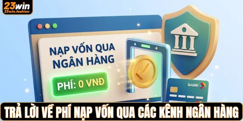 Trả lời về phí nạp vốn qua các kênh ngân hàng